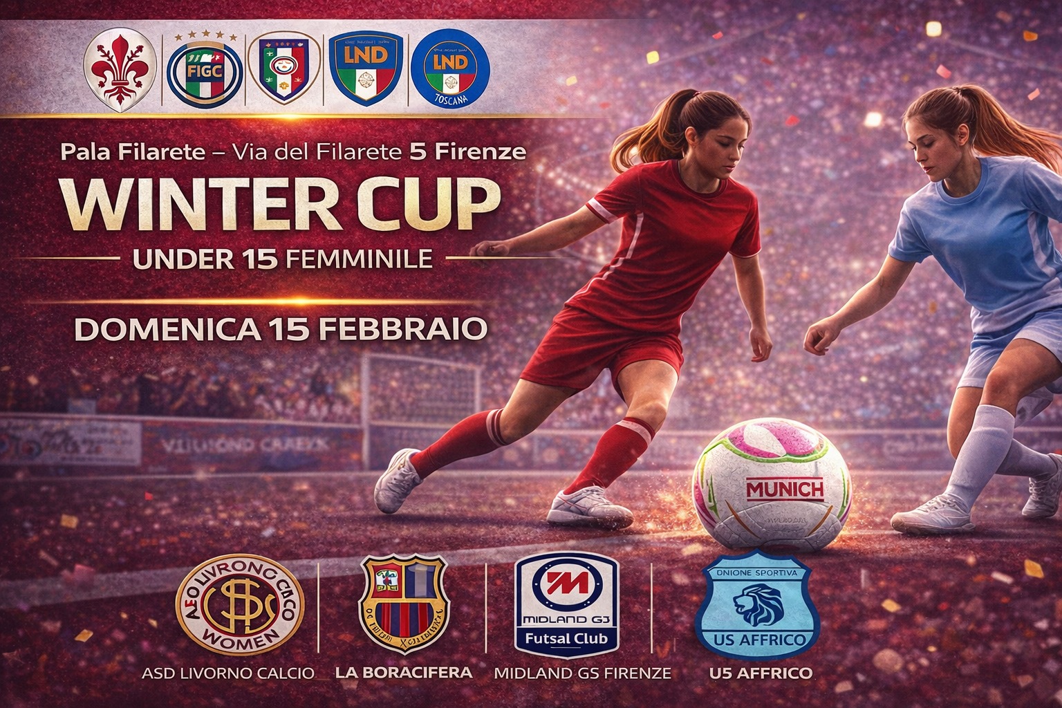 Locandina Winter Cup Femminile Under 15 – PalaFilarete Firenze